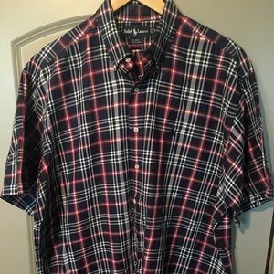 Polo short sleeve button up shirt